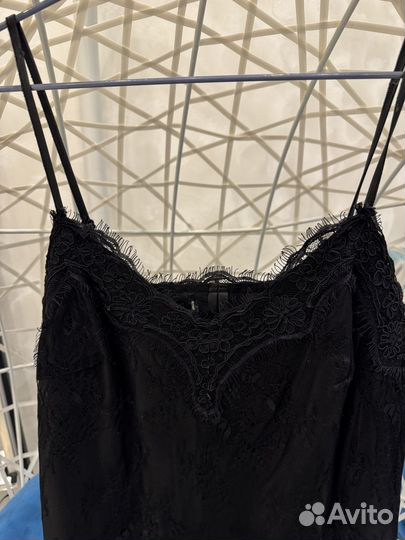 Вечернее платье 44 чёрное экокожа