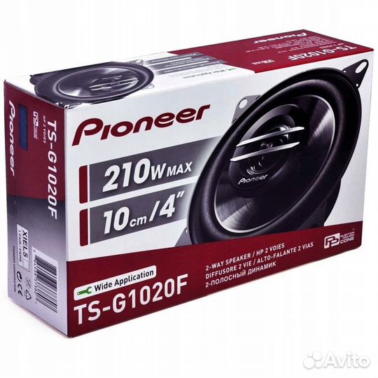 Pioneer,TS-G1020F,Автомобильная двухполосная коакс