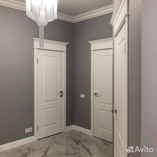 Двери межкомнатные белая эмаль