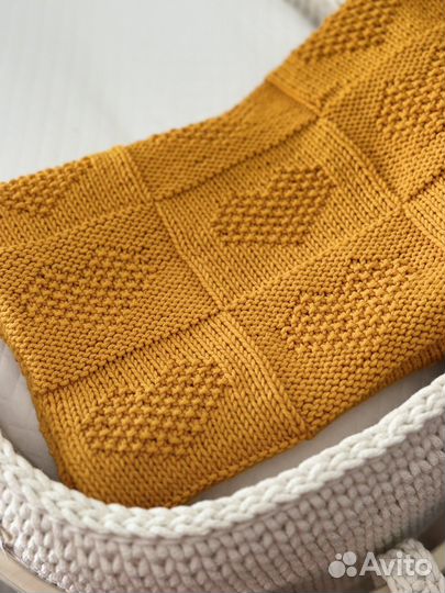 Плед детский вязаный ручная работа