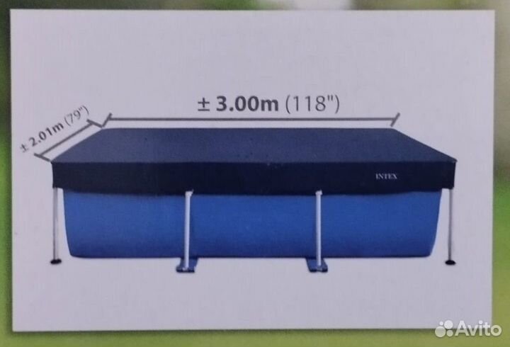 Прямоугольное покрывало для бассейна тент