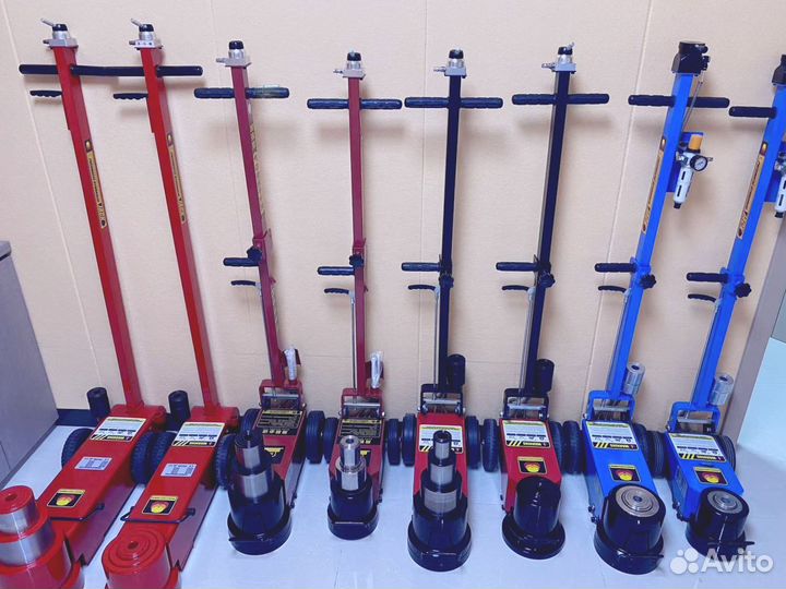 Мощный подкатной гидравлический домкрат с пневмоприводом ERT50Т 50/60/80/100/120 тонн