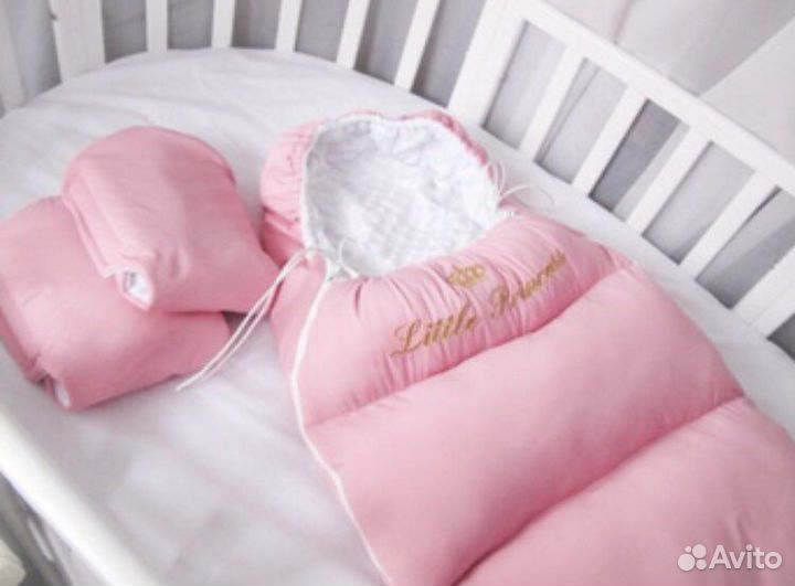 Теплый конверт в коляску для девочки