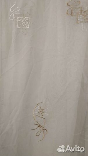 Тюль с вышивкой