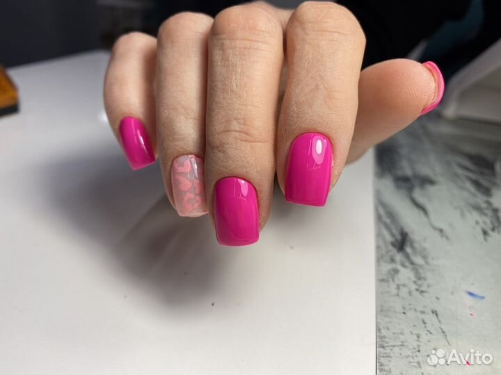 Маникюр гель лак, Наращивание, педикюр препаратный