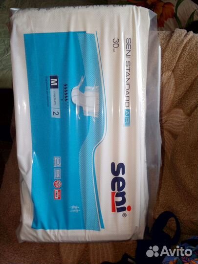 Памперсы для взрослых размер m по 30 штук