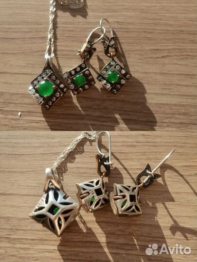 Ювелирные украшения из серебра, наборы. Турция