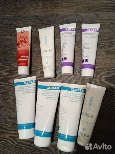 Паста для очистки рук, крема