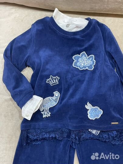 Бархатный костюм с блузой Gulliver 116 р