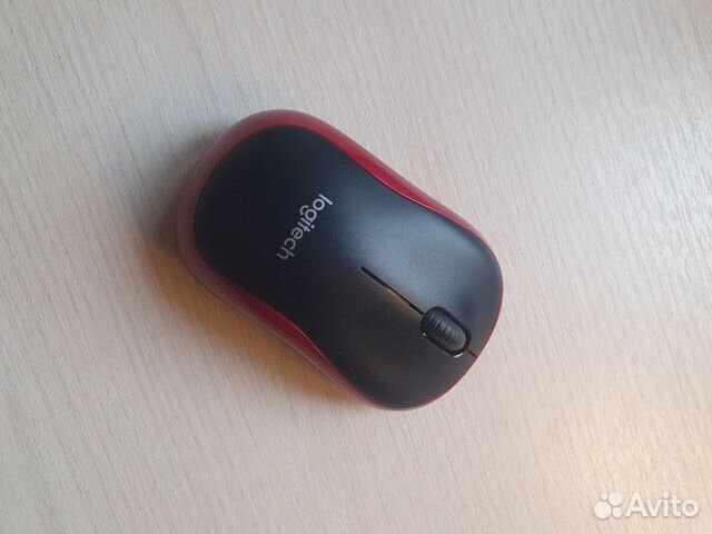 Мышь беспроводная Logitech M185, красный