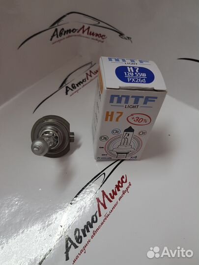 Галогенные лампы MTF(корея) H7 Standart + 30