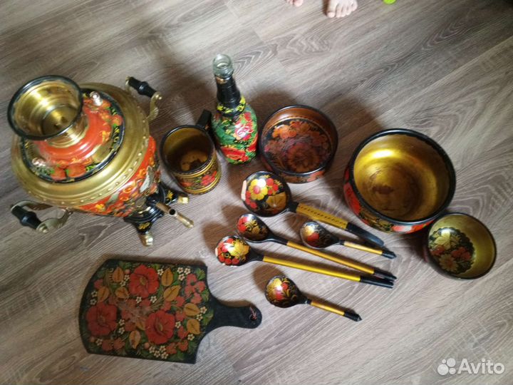 Набор хохлома самовар