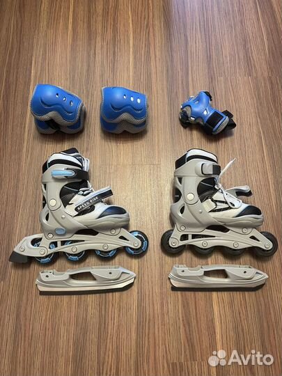 Коньки и ролики 2 в 1