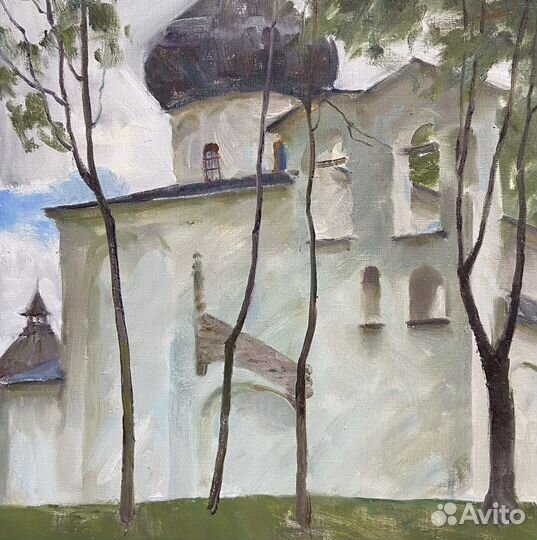 Картина маслом храмы монастыри