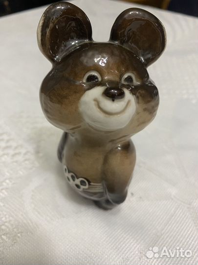 Статуэтка Олимпийский мишка, лфз, 1980, СССР