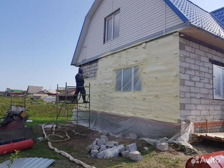 Утепление пенополиуретаном напыляемой пеной ППУ