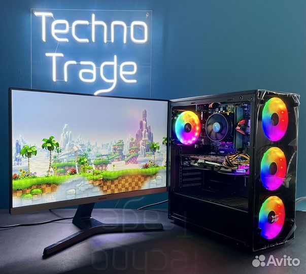 Мощный игровой пк Ryzen, RX 480 8gb, DDR4, nvme