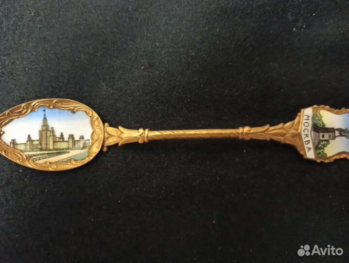 Ложки : горячая эмаль, ручная роспись, цена за 4 ш