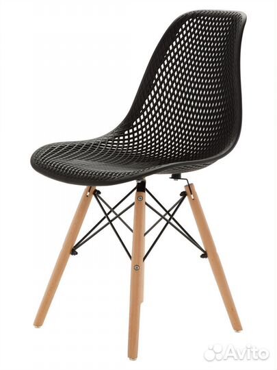 Стул ажурный в стиле eames DSW, черный, 2 шт NEW