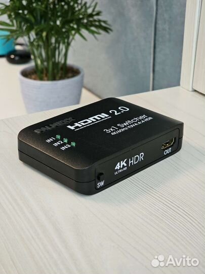 Свитч Palmexx 3hdmi*1hdmi 4K/60Hz YUV 4:4:4 HDR