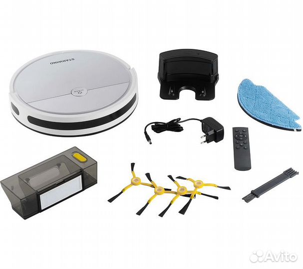 Пылесос-робот Starwind SRV4570 15Вт серебристый/бе