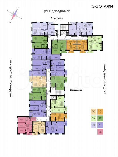 2-к. квартира, 42 м², 3/10 эт.