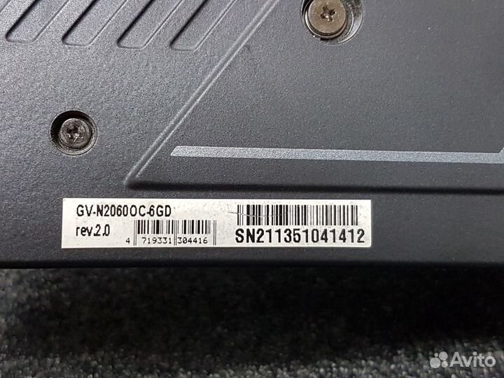 Видеокарта gigabyte GeForce RTX 2060 OC 6GB