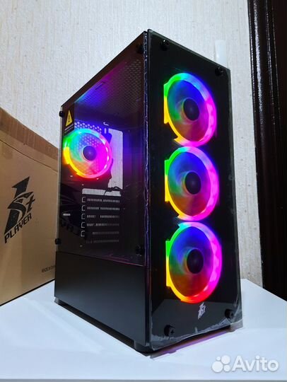 Новый Игровой Корпус для Пк 1St 4X-FAN F-RGB ATX