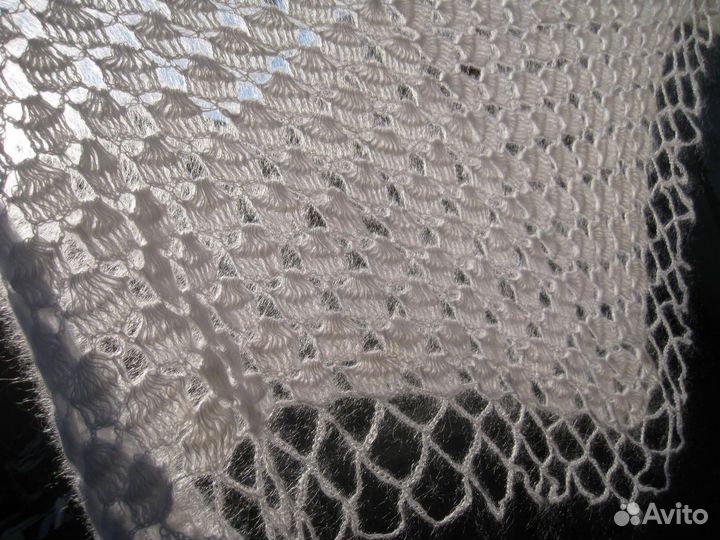 Ажурная косынка шаль платок козий пух