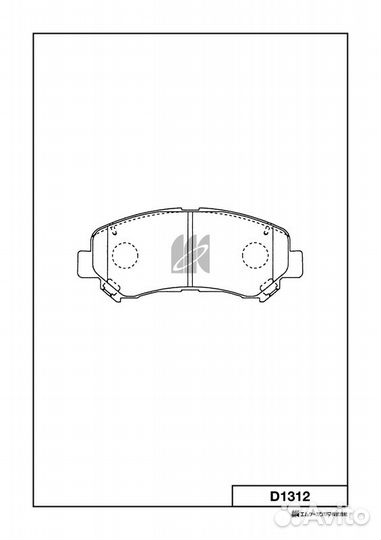 D1312-01 колодки дисковые передние Nissan Qas