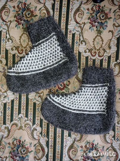 Носки и варежки вязаные пуховые