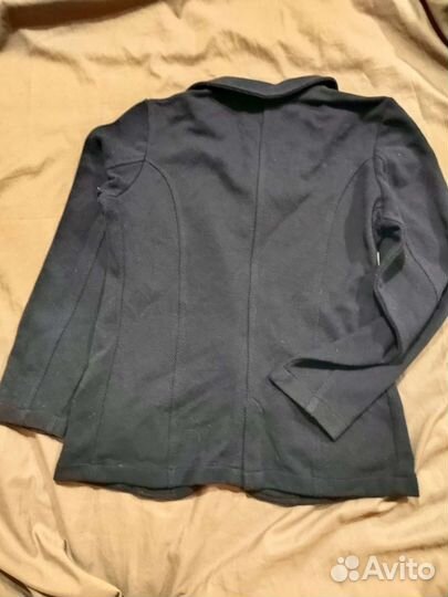 Пиджак трикотажный синий 146