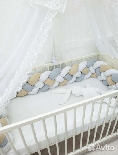 Подушка бортик- косичка