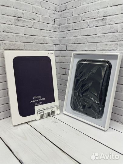 Премиум Картхолтер Apple MagSafe тёмно-синий