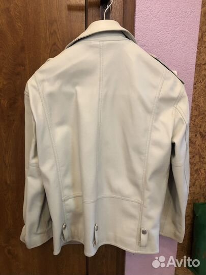 Кожаная куртка косуха оверсайз