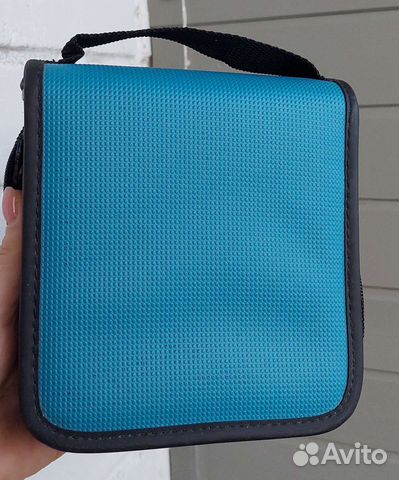 Сумка для cd дисков бирюзовая, бу