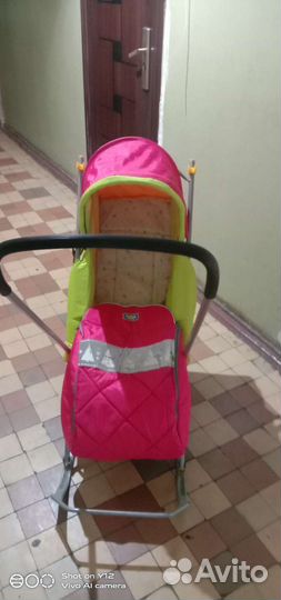 Детские санки коляска ника