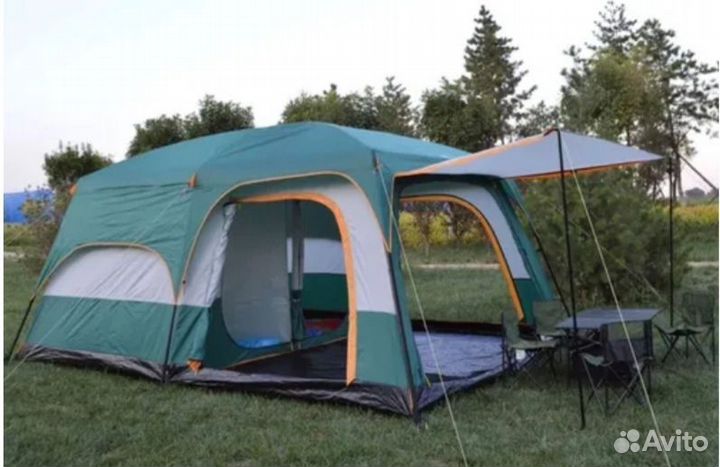 Палатка на 10 человек с тентом и навесом