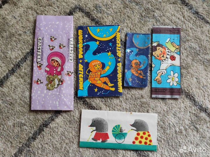 Фантики от шоколада и конфет СССР