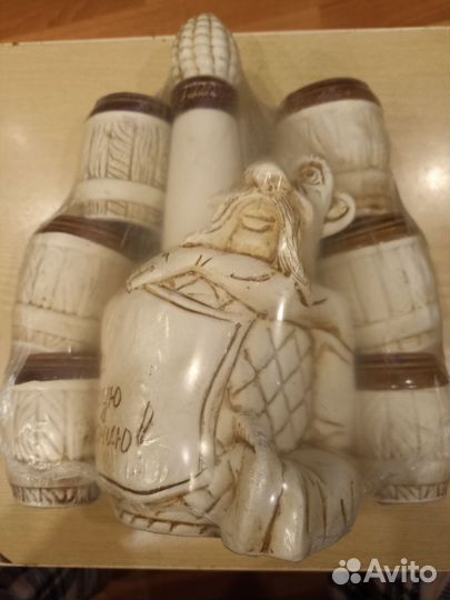 Штоф керамика СССР со стопками