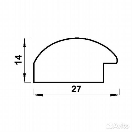 Фоторамка пластик 'мирам' 50х70 см бежевый (пластиковый экран)