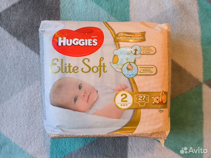 Подгузники huggies elite soft 2