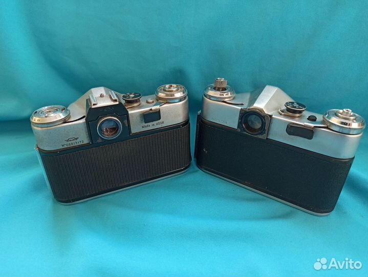 Плёночный фотоаппарат Зенит Е разных годов