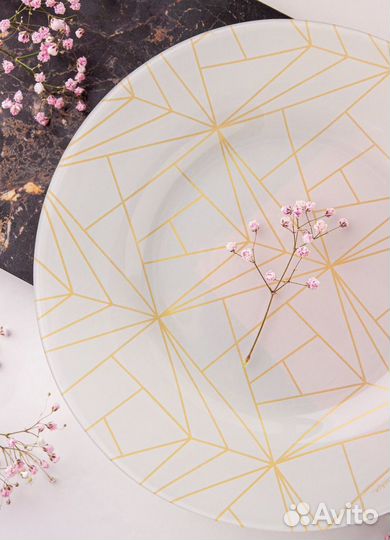 Набор тарелок подарочный на 6 персон новый