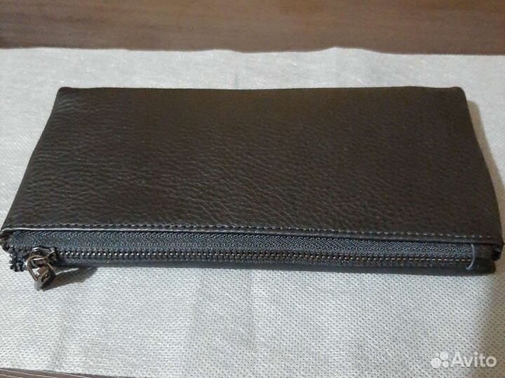 Портмоне, клач мужской, новый, натур. кожа