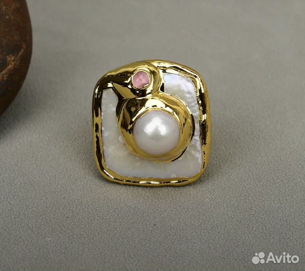 Кольцо жемчуг