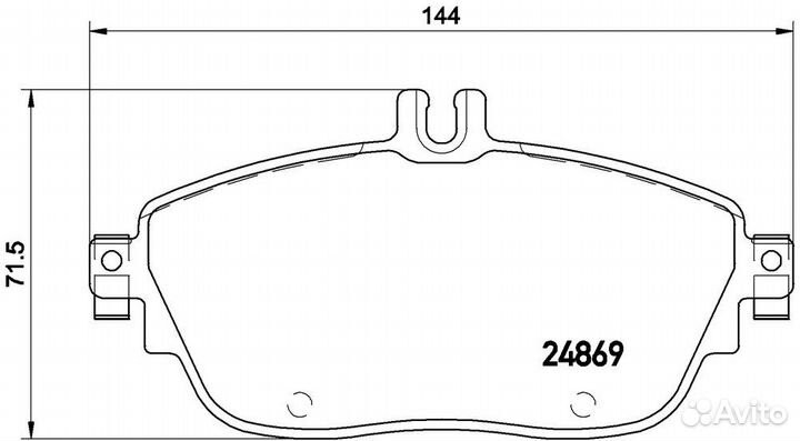 Комплект тормозных колодок дисковый тормоз brembo