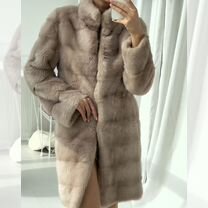 Норковая шуба Elena furs пудровая