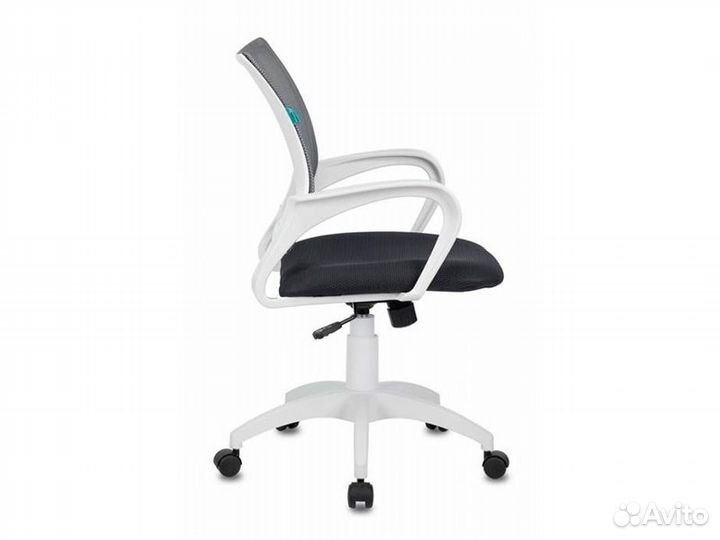 Кресло Бюрократ сн-695 пластик белый/сетка серая