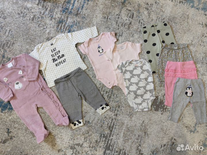 Вещи пакетом на девочку от 3 до 6 мес